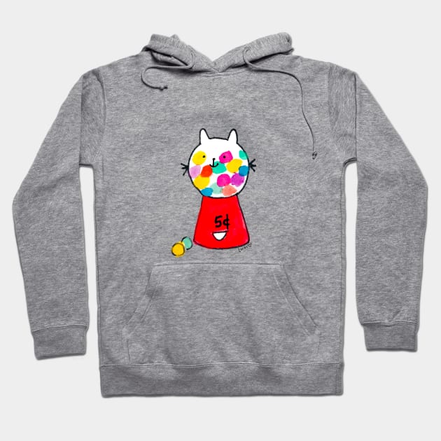 Cat Gumball Machine Hoodie by Lady Lucas